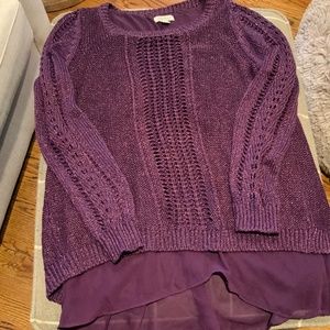 Purple shimmer sweater
